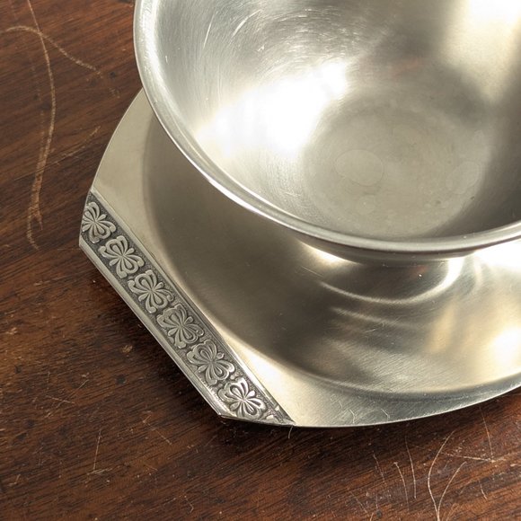 MCM stainless steel soup bowls Japan ´set´ of 3, sauce bowls with attached dish - Picture 2 of 12